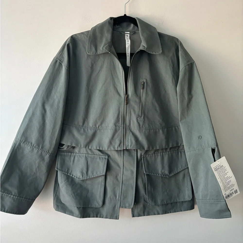 NWT Lululemon Glyde 2-in-1 Adaptable Jacket in Dark Forest Size XS - Picture 10 of 16